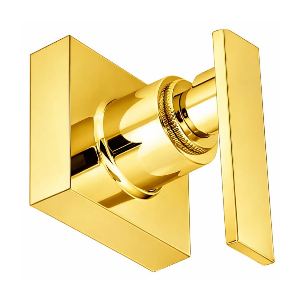 Acabamento P/ Registro Alavanca Quadrado 100% Metal Dourado