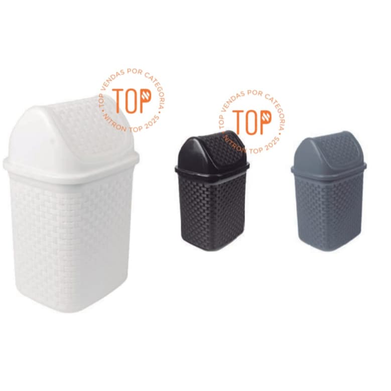 LIXEIRA BASCULANTE RATTAN 4,5L NITRON