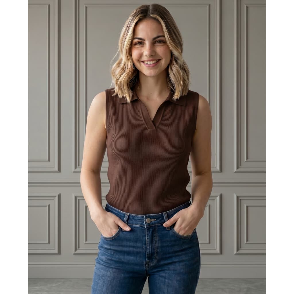 Blusa Golo Polo Cavada Lisa e Bicolor Feminina Casual Ribana canelada Premium