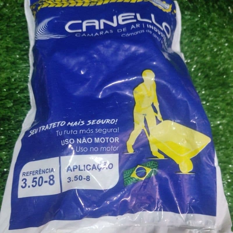Câmara de Ar Industrial Aro 8 Carrinho de Mão MAIS RESISTENTE P/ Pneu | 3.50-8 /350-8 | CANELLO - 1 Unidade