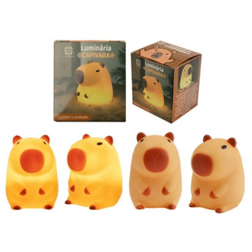 LUMINÁRIA DE LED SUPER FOFA CAPIVARA 8X7X6CM - C3B - CB5134