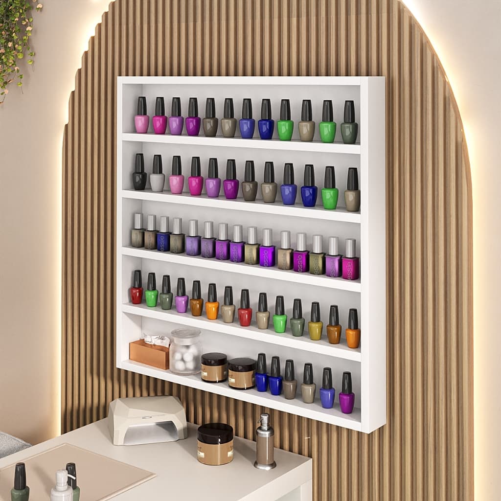 Expositor de Esmaltes Prático 60x60cm para 200 Unidades 100% MDF | Compacto e Funcional