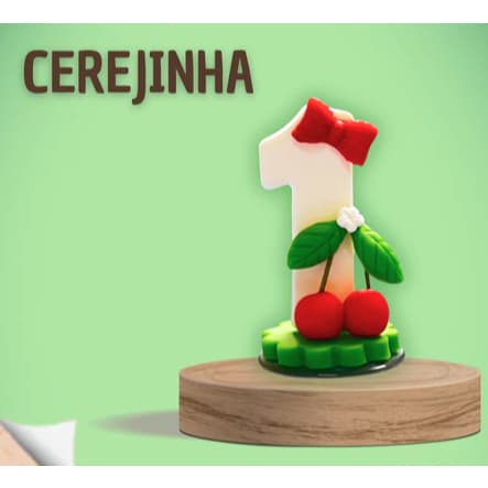 VELA CEREJINHA EM BISCUIT