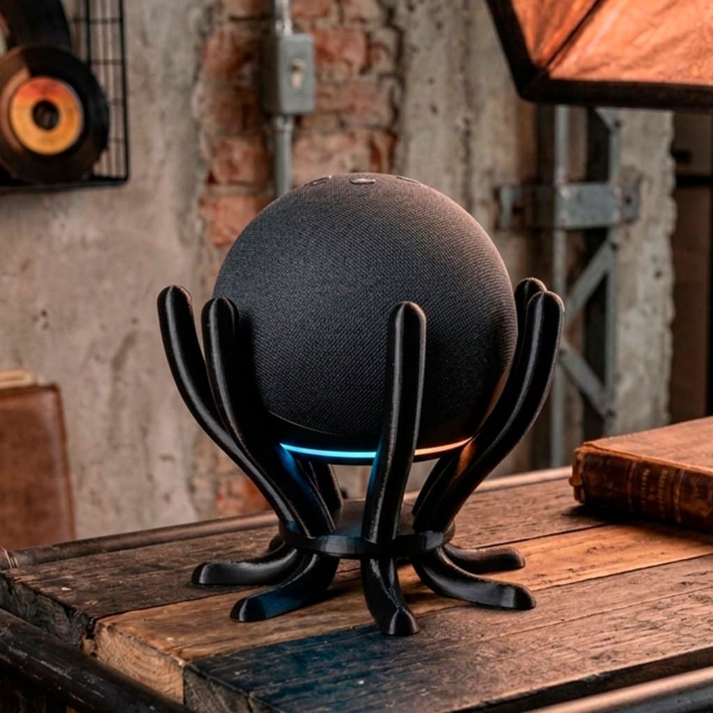 Suporte Alexa Echo Dot 4 5 Geração Preto Garra Decoração Apoio Base