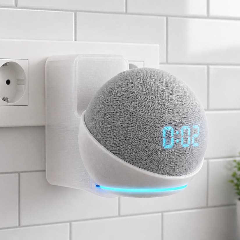 Suporte para Alexa Echo Dot 4 e 5 Amazon de Tomada l Sem bagunga, casa organizada