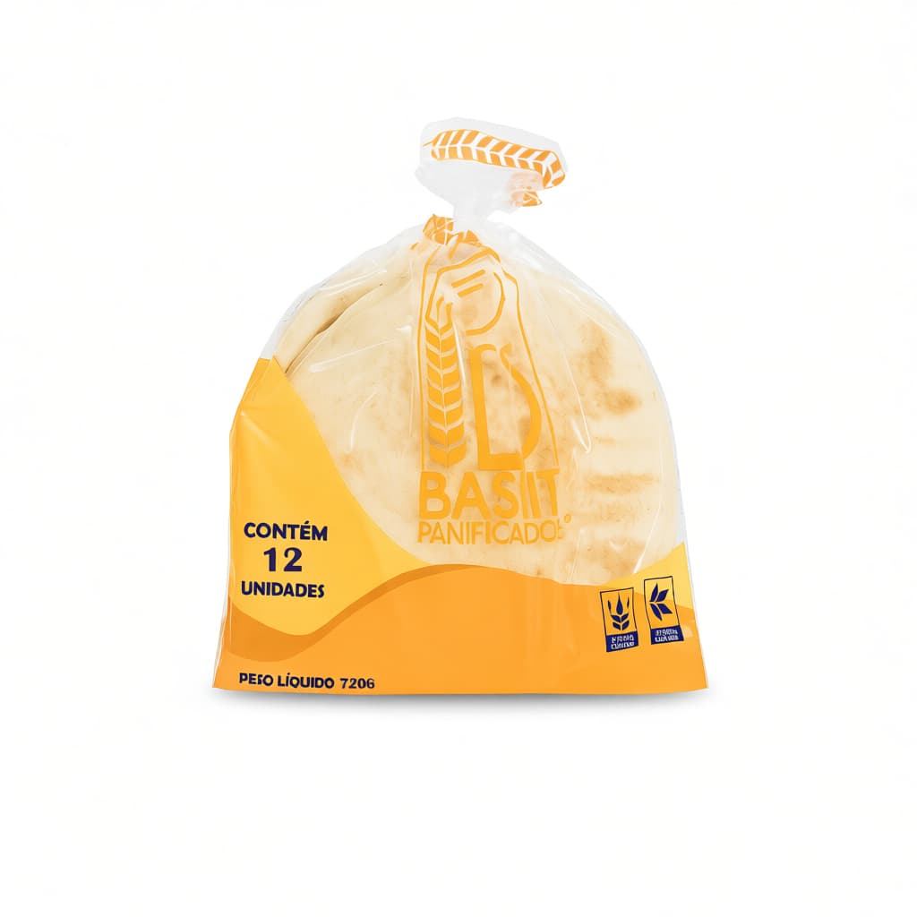 Pão árabe Sírio MÉDIO Panficadora Bashit 720g