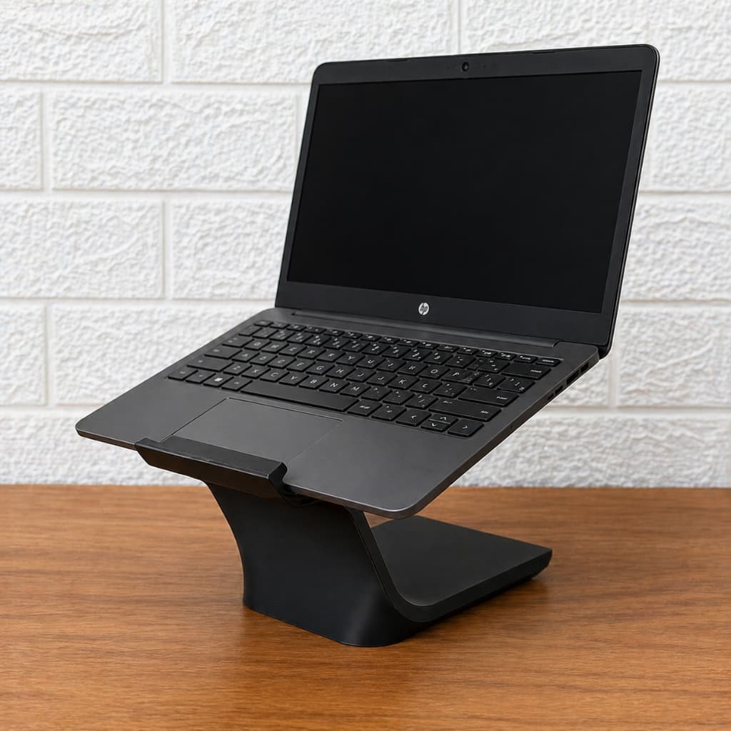 Suporte para Notebook Ergonômico Preto | Base Elevada Antiderrapante para Laptop Mesa