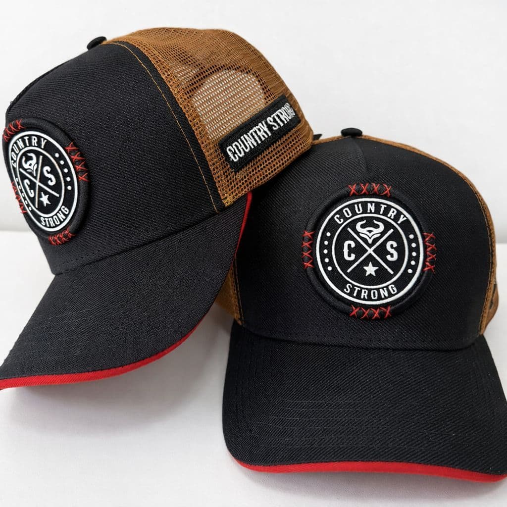 Boné Country Strong Original Bordado em Alto Relevo Chapéu Masculino Telinha Trucker Tela Caminhoneiro Premium Unissex