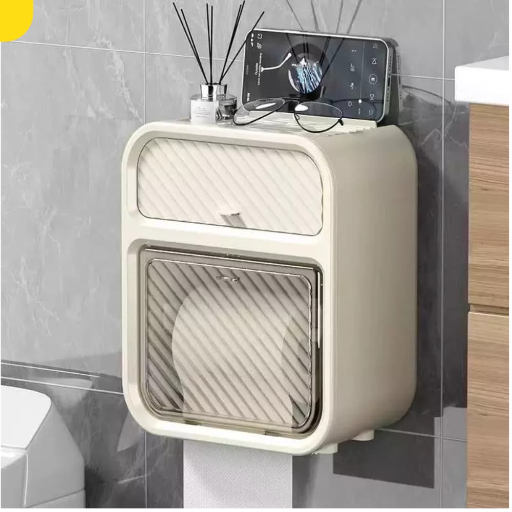 Porta Papel Lenço Umedecido Dispense Organizador Banheiro Suporte Papel Higiênico