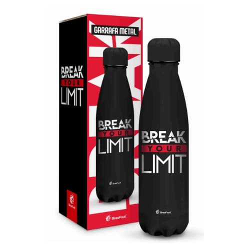 Garrafa Térmica Metal Neo 500ml Emborrachado Aço Inox - Break Your Limit