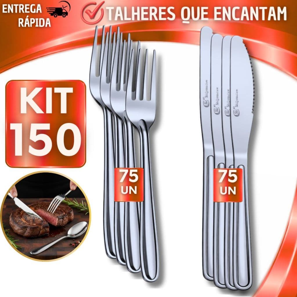 Conjunto Garfo e Faca Inox – Elegância e Precisão para Sua Mesa |Restaurante bares