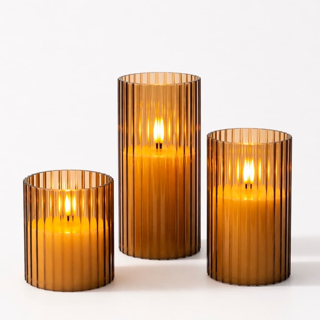 Kit 3 Velas de Led Eletrônicas Decoração Casamento Festa Jantar Romântico a Pilha