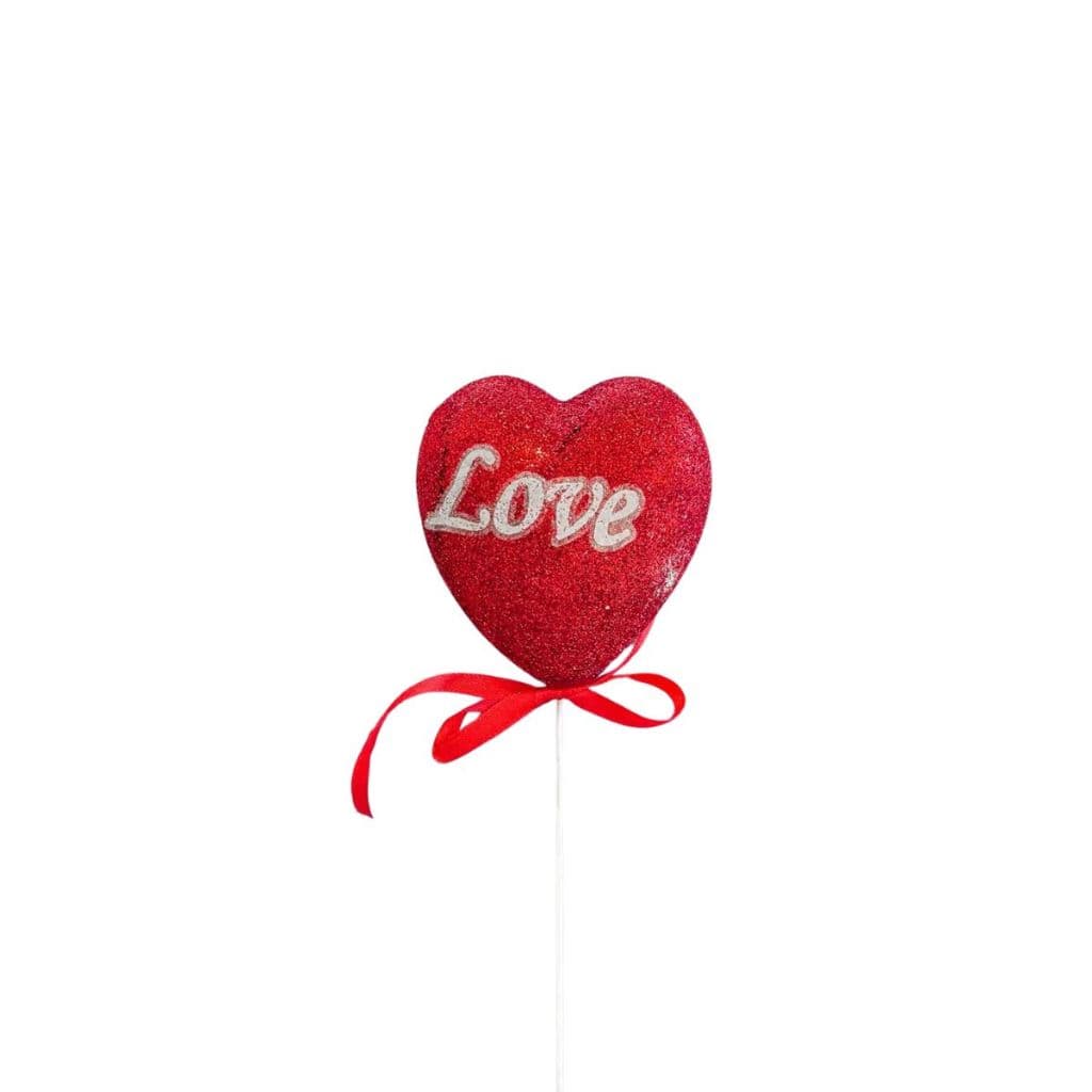 ENFEITE CORACAO EM PLASTICO 6X24CM 2412104 FREECOM