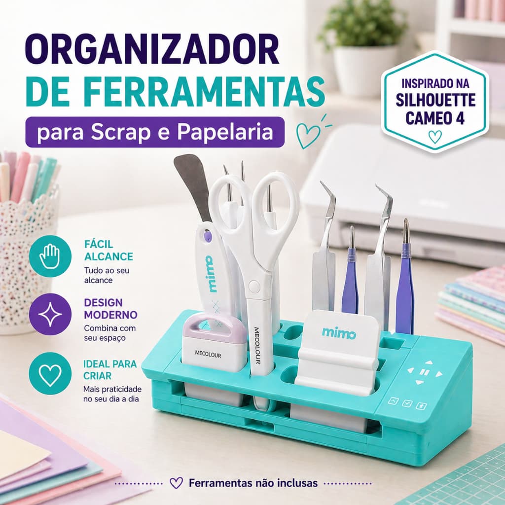 Organizador de mesa para Papelaria Inspirado Silhouette Cameo 4 Escritório Ferramentas