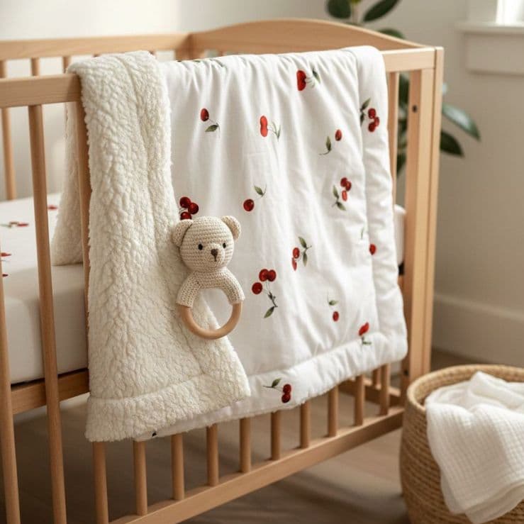 Manta de Bebê Cobertor Coberdron Sherpa (0,75 cm x 0,75 cm ou 0,80 cm x 1,10 cm) Estampada Para Menino e Menina