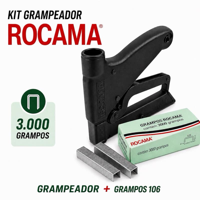 Grampeador Rocama Premium 106 + 3.500 Grampos 106
