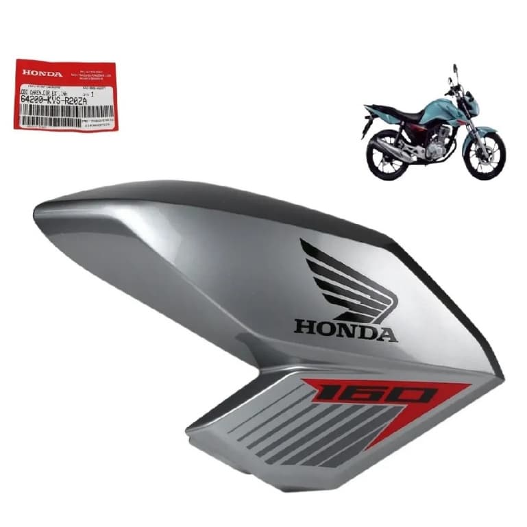 Carenagem Direita Tanque Fan 160 2020 A 2021 Prata - Original HONDA
