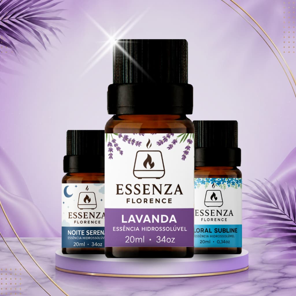 kit 3 essências hidrossolúvel para umidificador/difusor de aromas