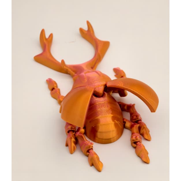 besouro veado, articulado, inseto flexível, colecionável, fidget toy inseto, decoração natureza, 3d