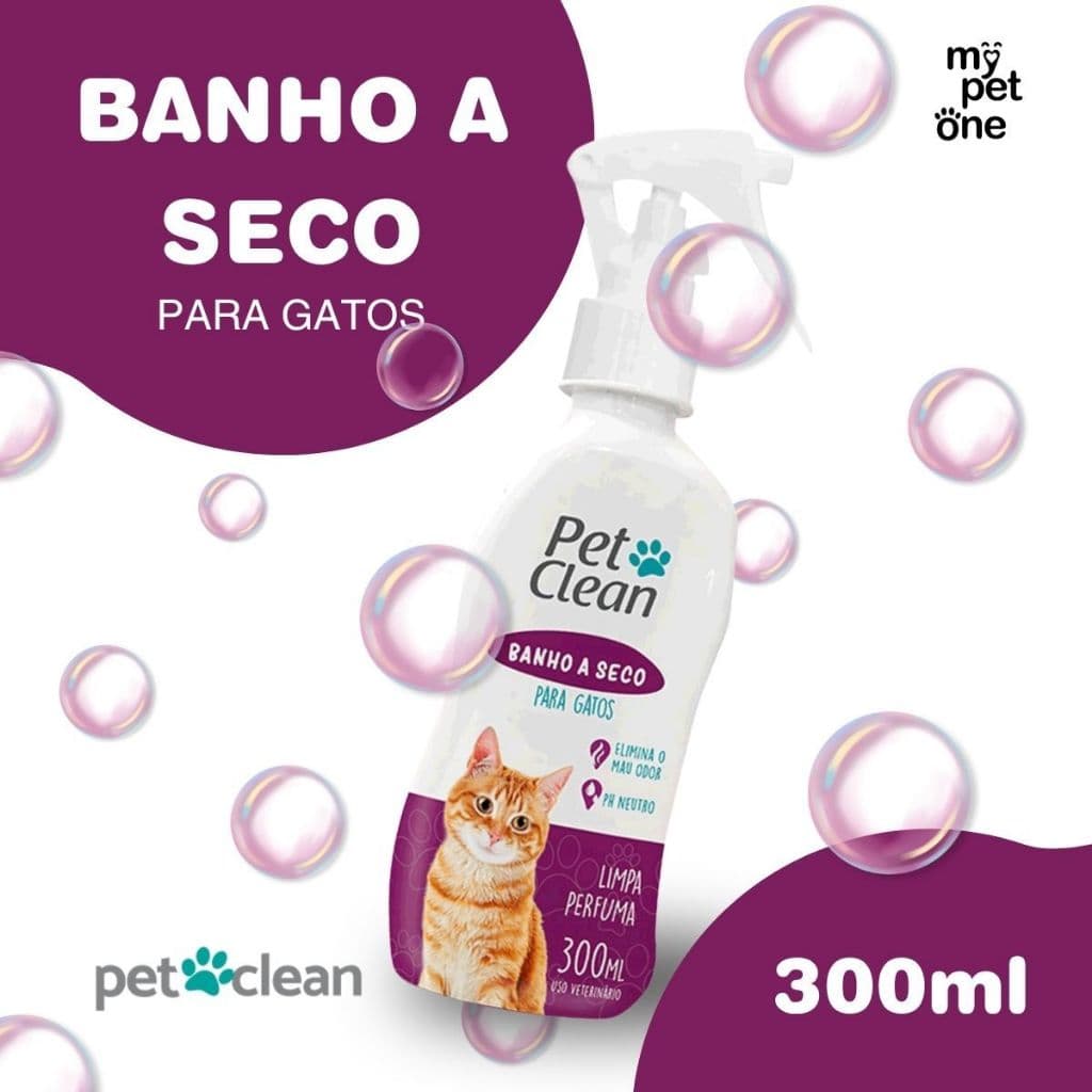 Banho a Seco Spray Para Gatos Pet Clean  300ml