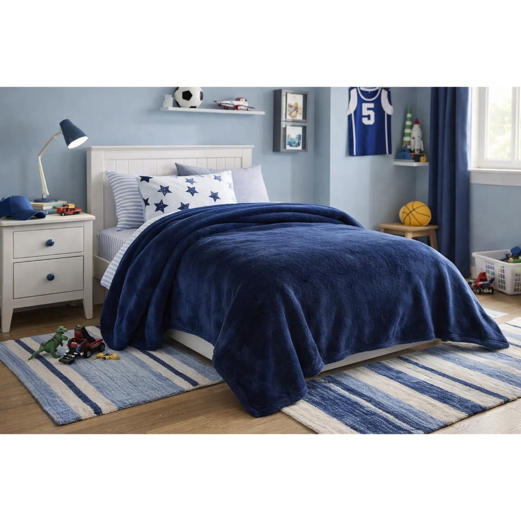 Cobertor Manta Blanket Solteiro 300g Blue Night - Kacyumara