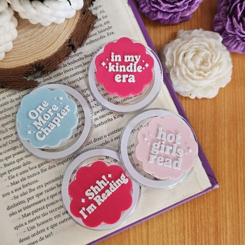 Popsocket Magnético Shhh! I’m Reading Suporte para Kindle e Celular one more chapter kindle era