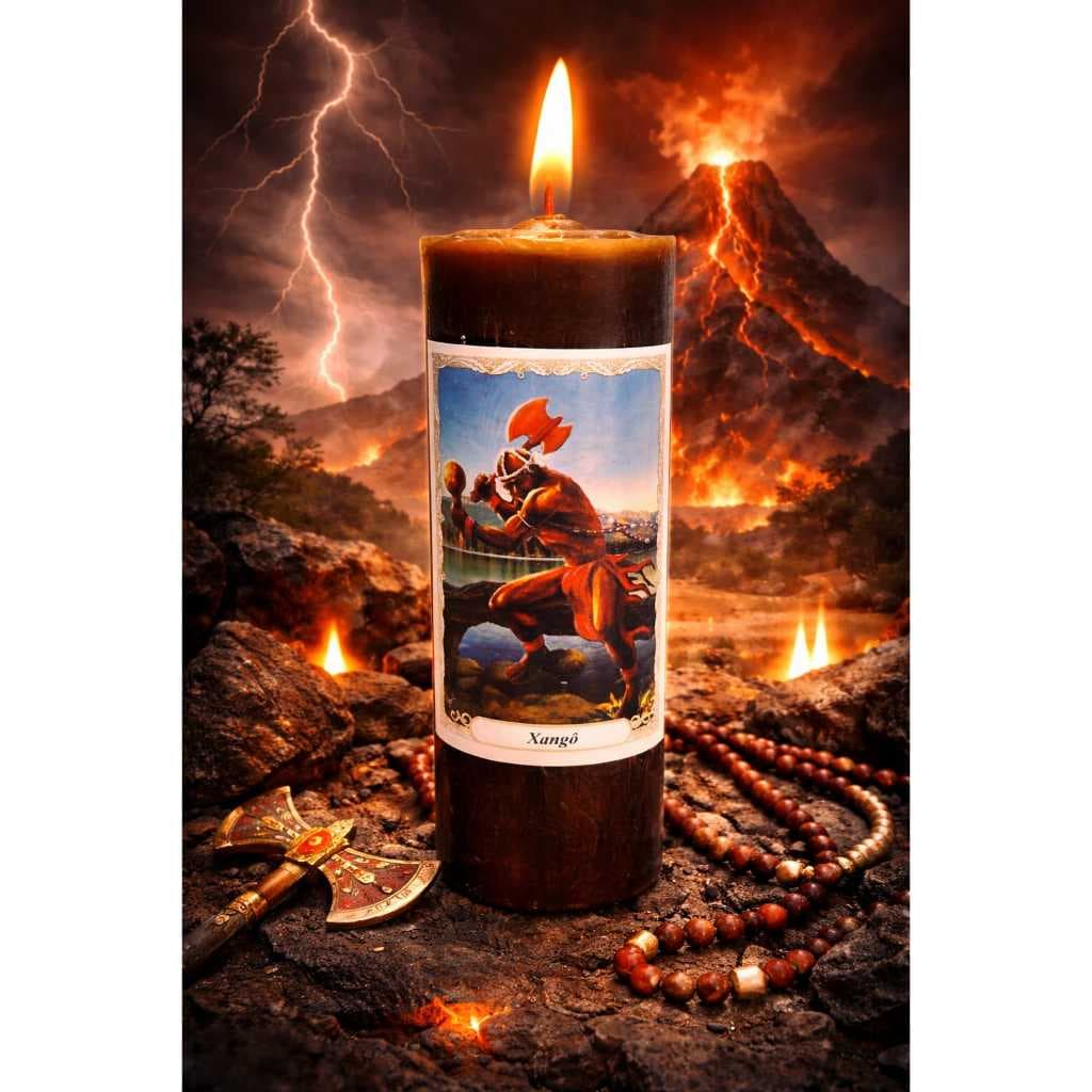 1 Vela Orixás Xangô 7 Dias Umbanda Candomblé Velas Coloridas 100% Parafina Pura