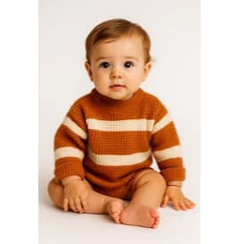 Blusa de Bebê Tricot Unissex (12 meses) Listrada