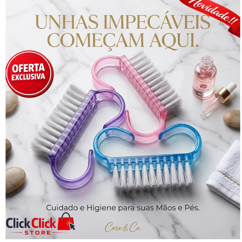 Escovinha de Limpeza para Unhas Nail Designer Higienização Profissional SQ7907