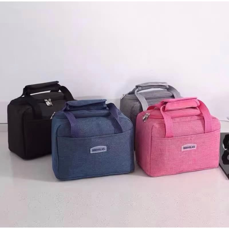 Bolsa Térmica Portátil de Mão Lancheira Marmita Viagem Piquenique Prático Cores Sortidas
