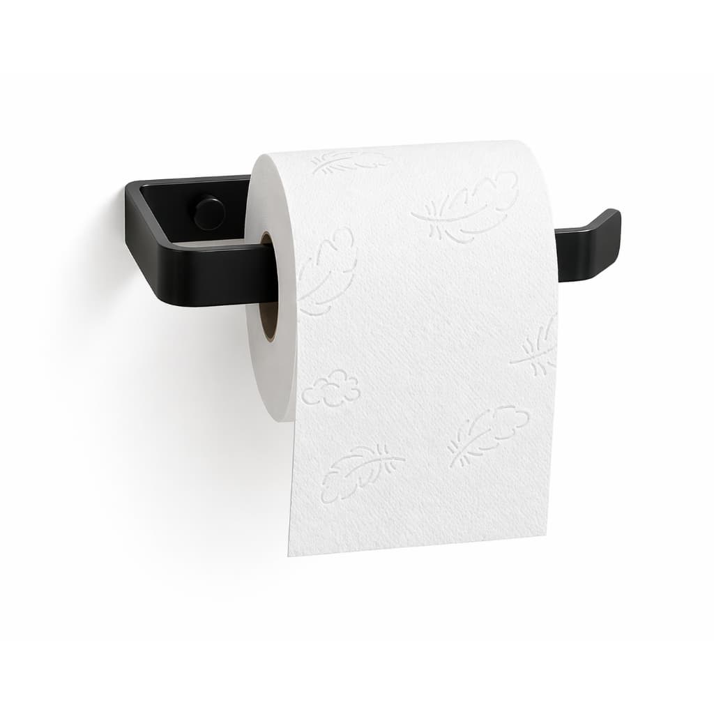 Suporte Porta Papel Higiênico De Parede Para Banheiro Preto Fosco