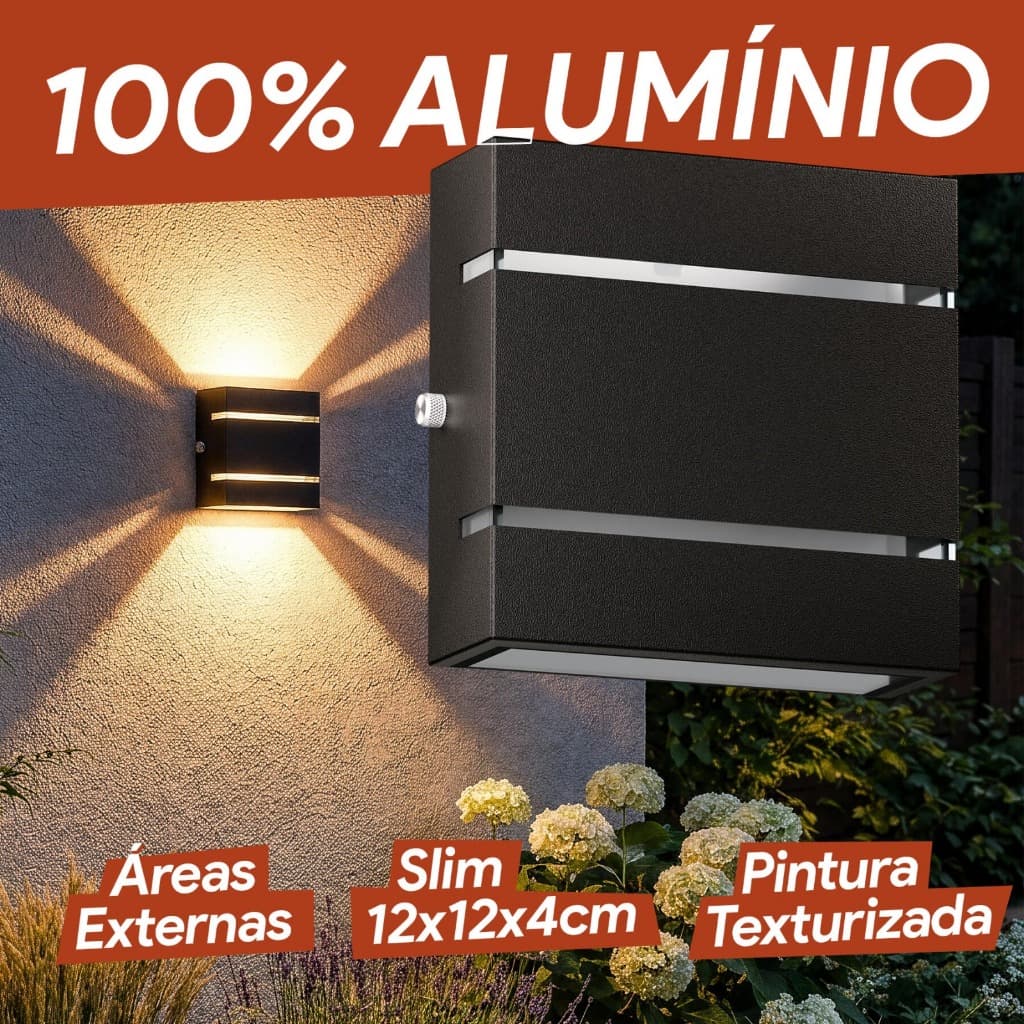 10 KITS ARANDELA 2 Frisos 2 Fachos Externa Parede Muro MF103