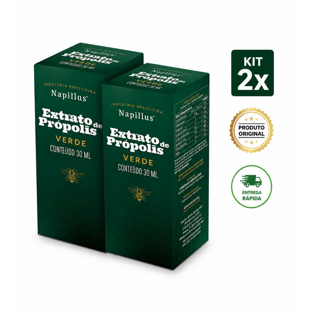 Kit 2x Extrato de Própolis Verde Napillus 30ml Original