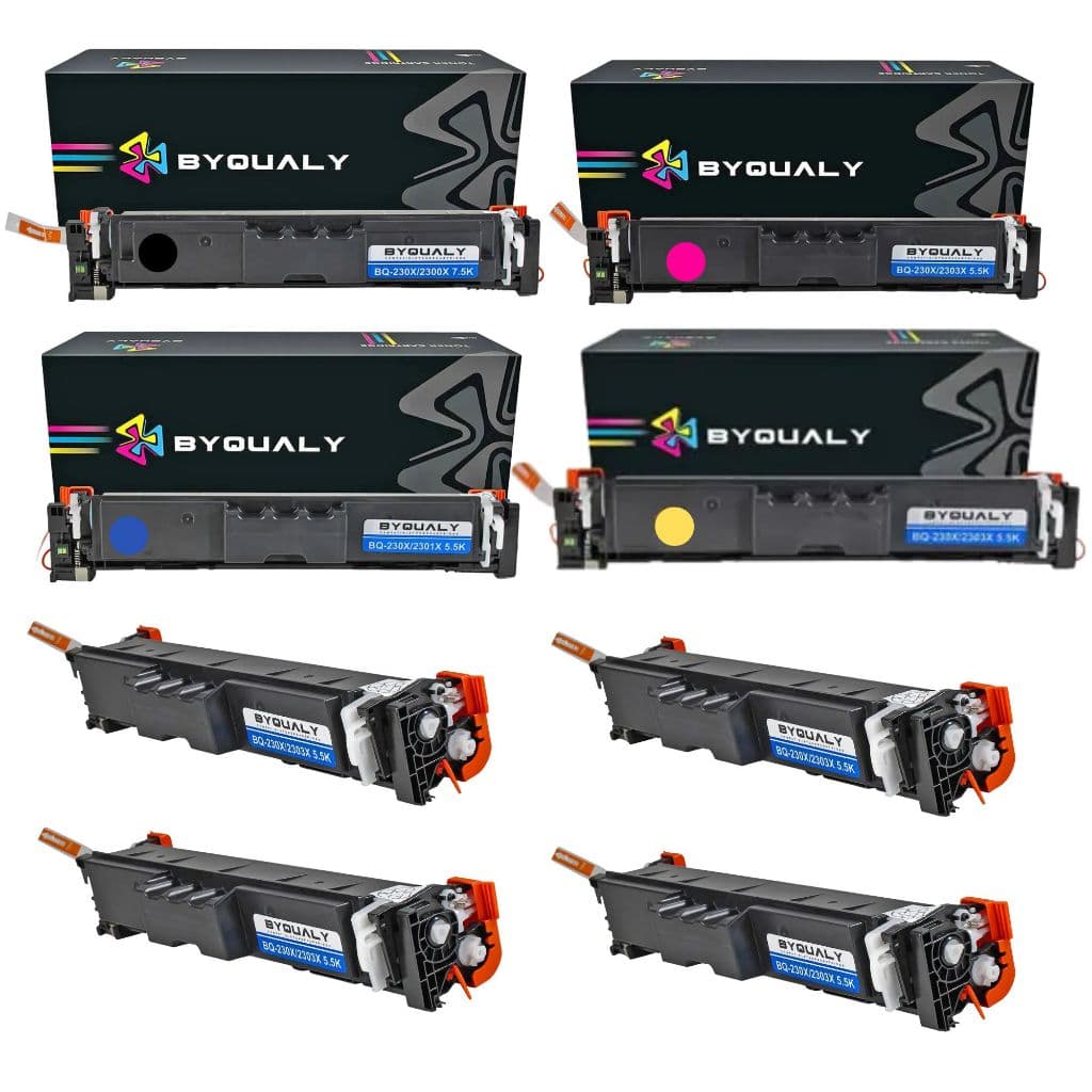 Kit 4 Toner Compatível Hp 230x 4203dw 4303fdw C/ Chip Preto/Ciano/Magenta/Amarelo