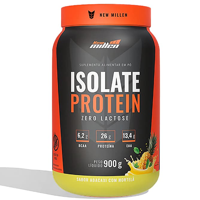 Isolate Protein New Millen 900g 26g Proteína Zero Lactose 30 Doses