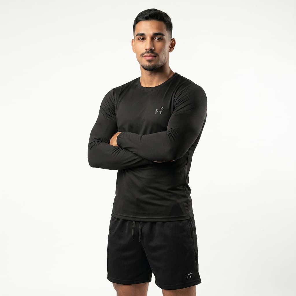 Camisa Térmica UV 50+ Segunda Pele Manga Longa Masculina Parvori
