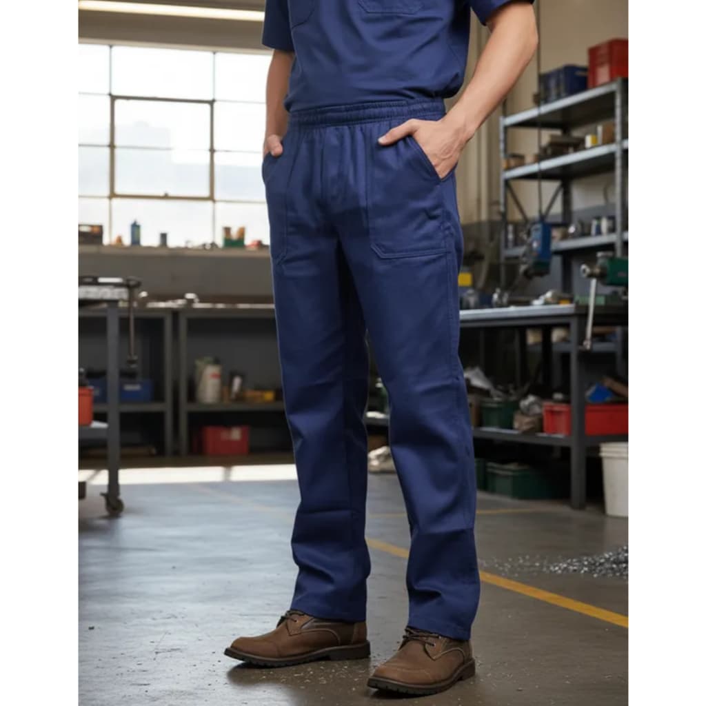 Calça De Uniforme Para Trabalho Pesado Brim Grosso Reforçada Pronta-Entrega Algodão Resistente