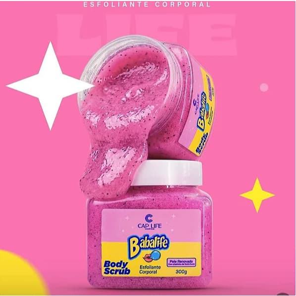 Esfoliante Corporal Body Scrub Babalife - Cap Life, Pele Renovada Com Cheirinho De Tutti-Frutti