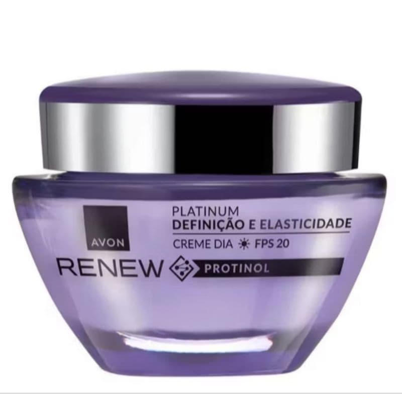 Creme Facial Avon Renew Tratamento Antissinais Dia 55+ Platinum FPS 25 DIA