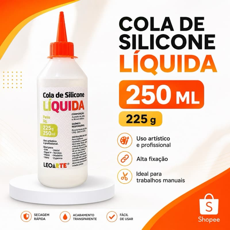 Cola de Silicone Líquida Leoarte 250ml