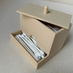 Porta Cotonete e Algodão Minimalista com Gaveta – Organizador