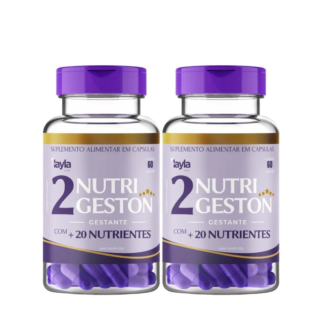 Nutrigeston 2 Kit 2 Potes Gestante Mãe E Bebê 120 Cápsulas
