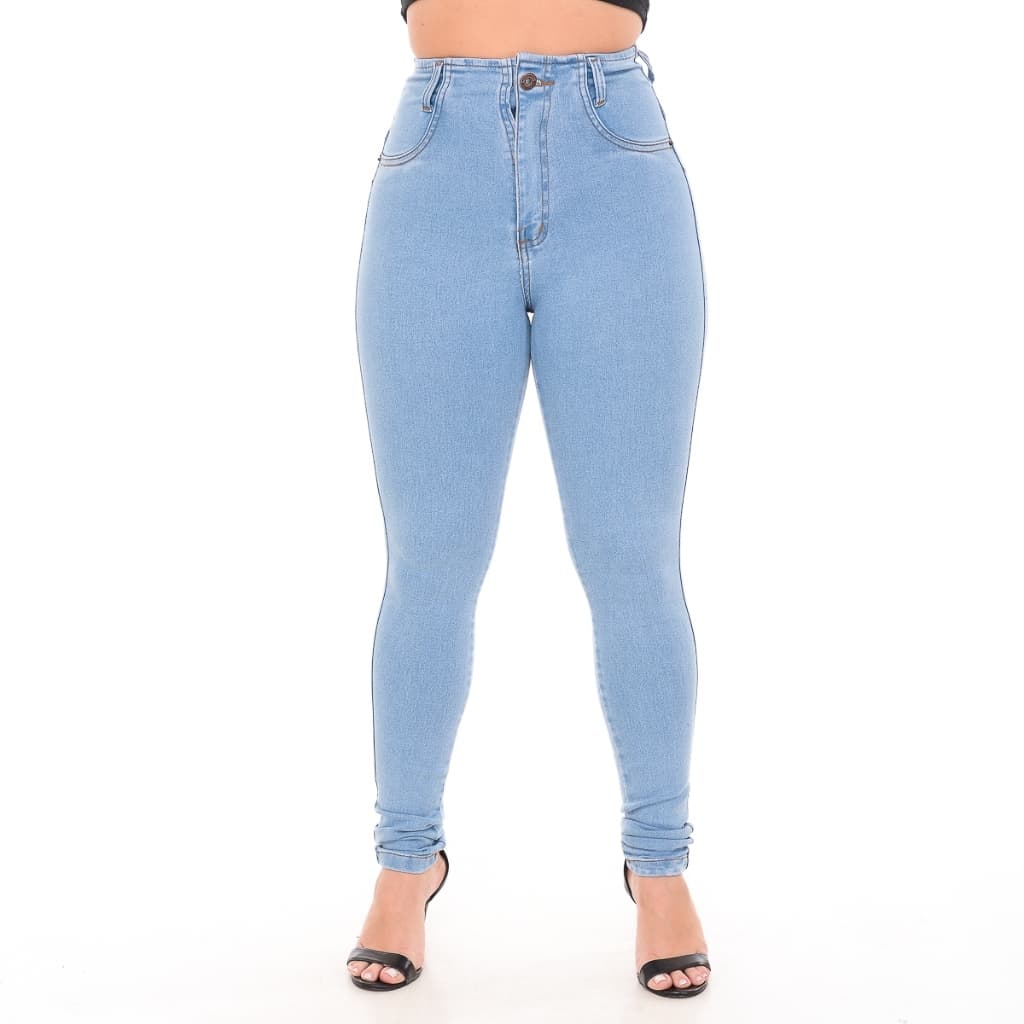 Calça Jeans Feminina de Cós Embutido Premium Com Levanta Bumbum