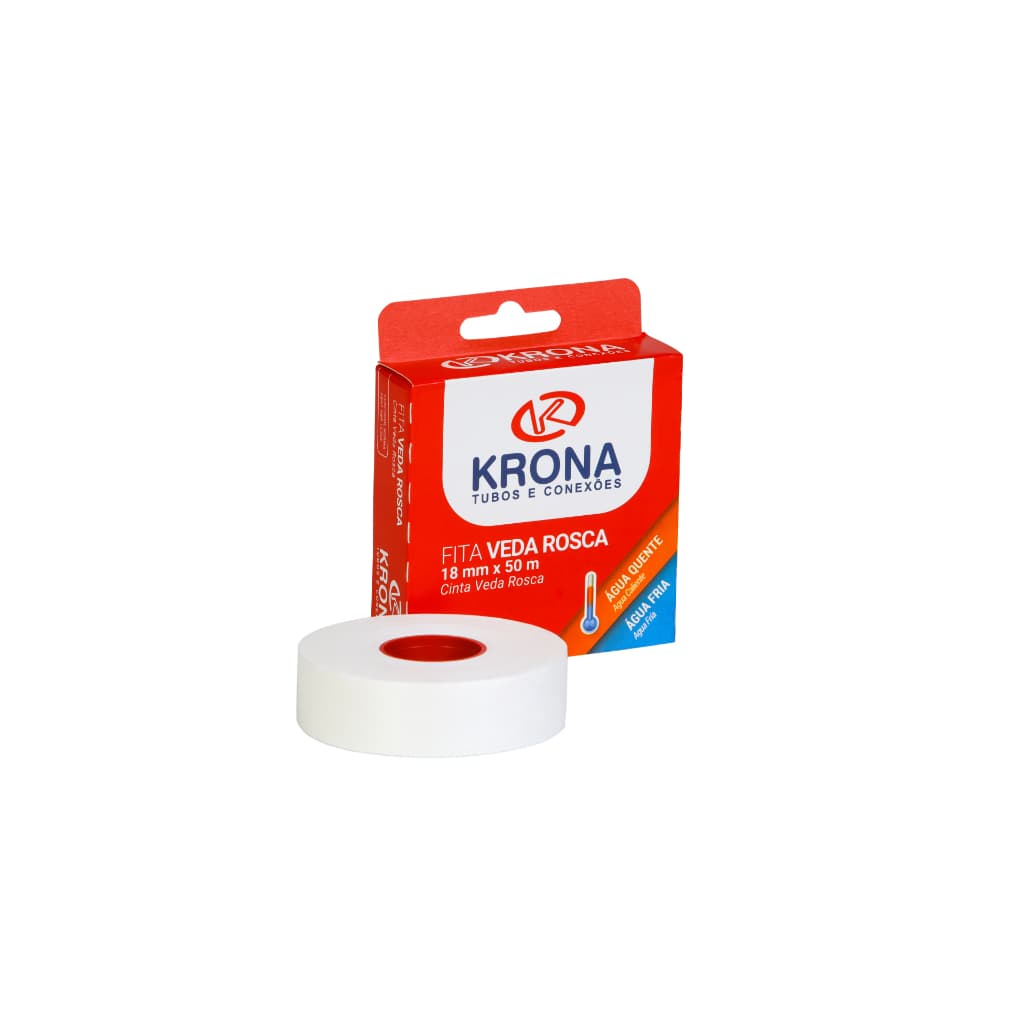 Kit Fita Veda Rosca 12mm x 10m ou 25m Krona