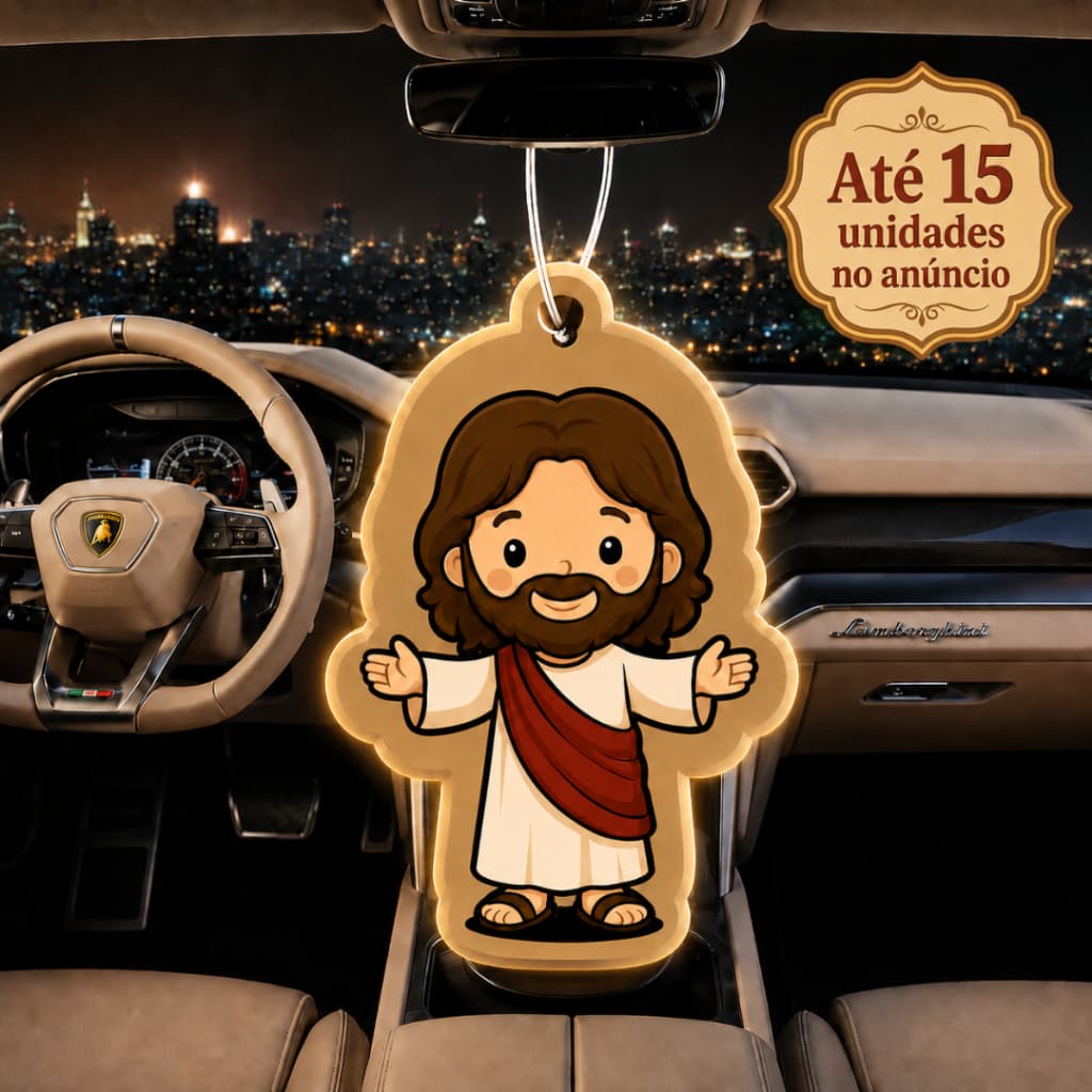 15/10/5 Cheirinhos de Carro Jesus Cristo – Aromatize Veicular com Estilo e Proteção | Abençõe seu Ambiente