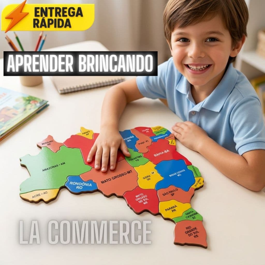 Mapa Do Brasil Em Madeira Quebra Cabeça Região Estado