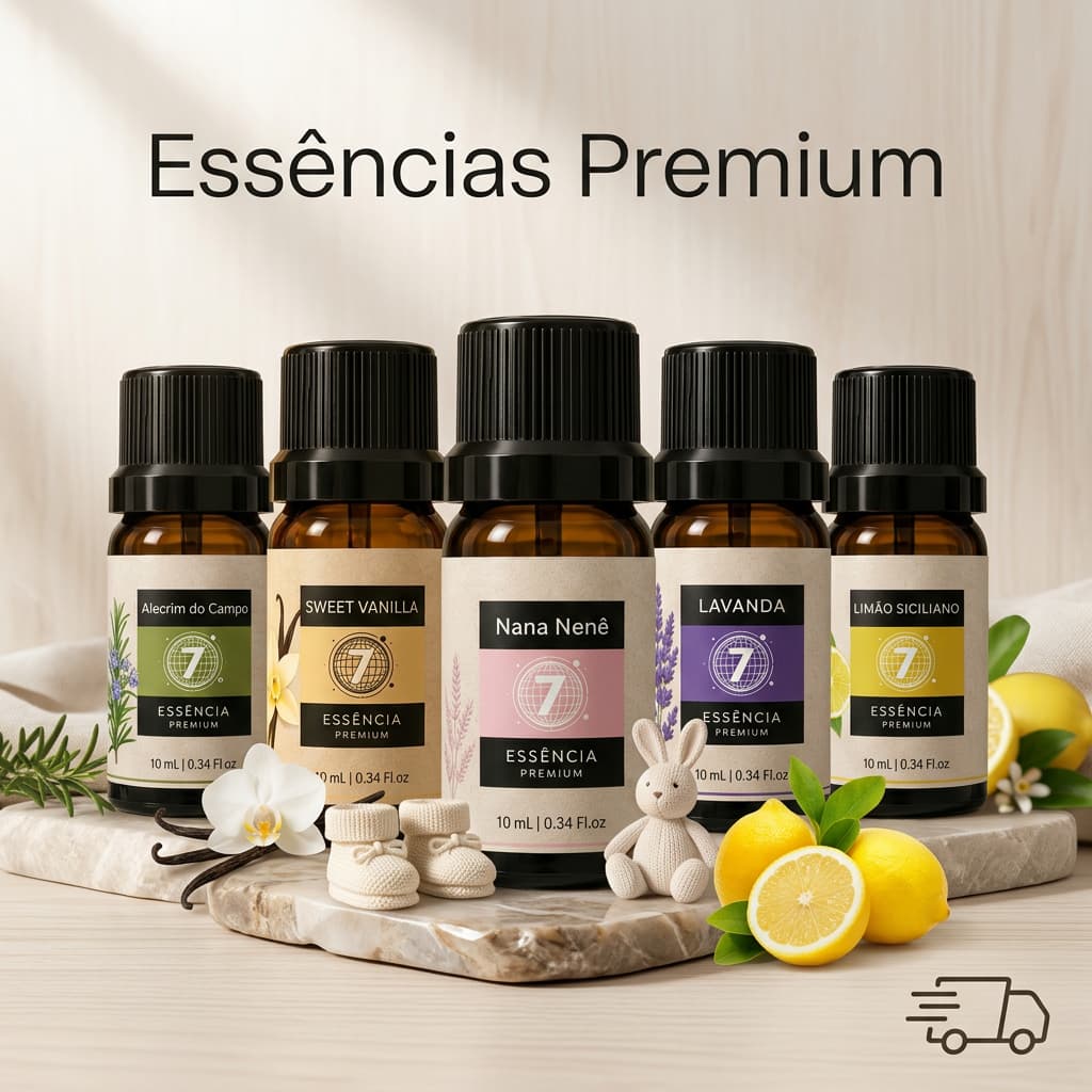 Essências Premium p/ Vela/ Aromatizador/ Difusor/ Sabonete/ e Home Spray - Concentrado 10ml