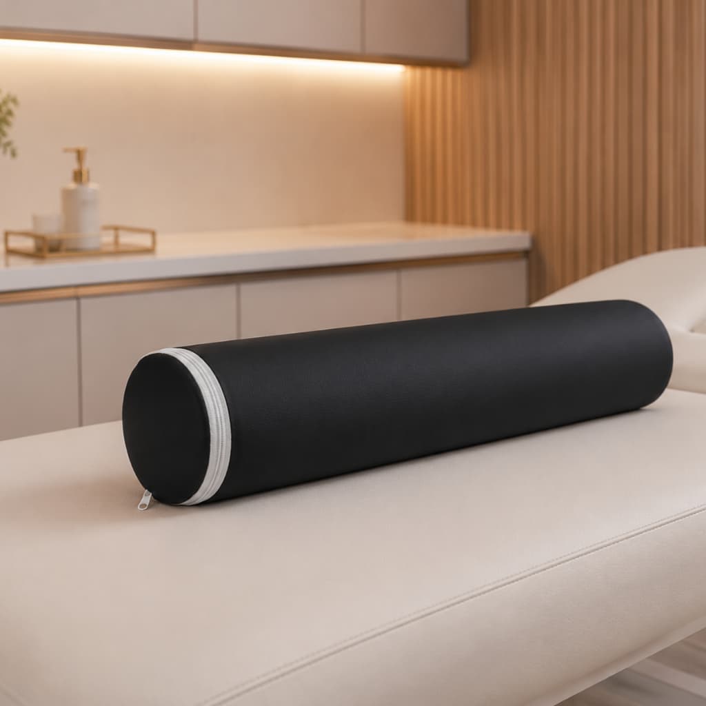 Rolo posicionador ortopédico 10cm x 60cm para fisioterapia exercício massagem descanso e apoio com capa removível