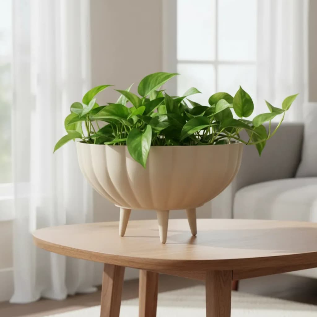 Bacia P Bowl Cachepot com tripé De Planta Flor Rosa do deserto Decorativo centro de mesa Fruteira