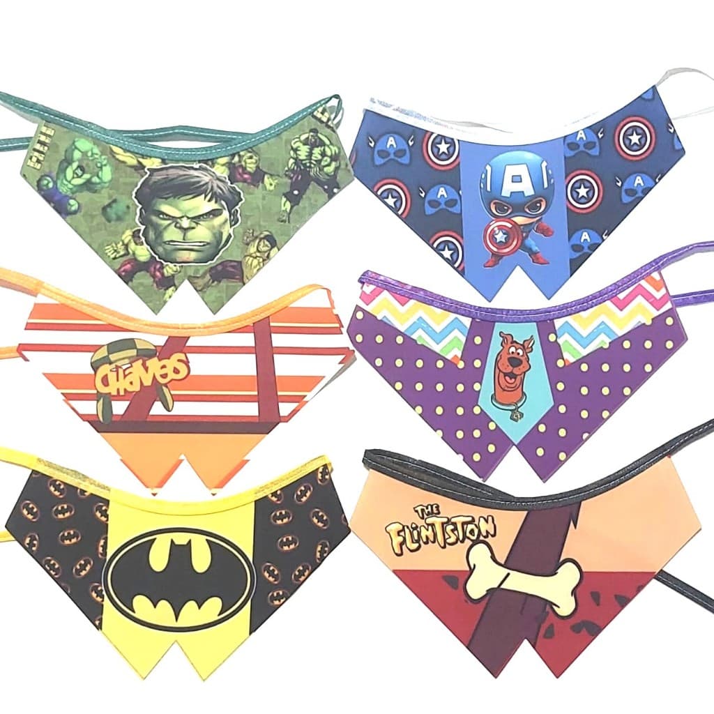 Bandana Pet Tematica Premium Coleção herois
